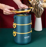 Bento zum Mitnehmen 306 Edelstahl Lunchbox Schule wieder verwendbares Schüler Mittagessen mit Lunchbox wärmer Heiz boxen