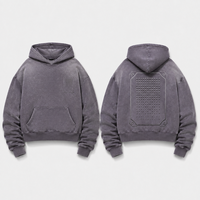 Vente en gros OEM : Sweat à capuche pour homme en tissu épais 500 g/m² effet délavé, avec logo personnalisé, style streetwear, fabricant
