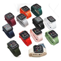 Montre électronique LED d'extérieur tendance, boîtier cercle magique, bouton carré simple, pour étudiants garçons et filles - Vente chaude usine