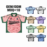 Kaos Jersey Olahraga Vintage Retro Unisex Streetwear, Rajutan Polyester, Cetak Kustom, Bernapas, Model Boxy Fit untuk Musim Panas