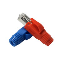 Kunden spezifisches Industrie gewinde rj45 Stecker Schraube Drehbare Hülse CAT5E CAT6 CAT6A CAT7 CAT8 PC Kunststoff rj45 Kofferraum