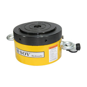 Cylindre hydraulique à simple effet de 100 tonnes à faible hauteur avec écrou de blocage en acier inoxydable 700 bars - Product Image 3