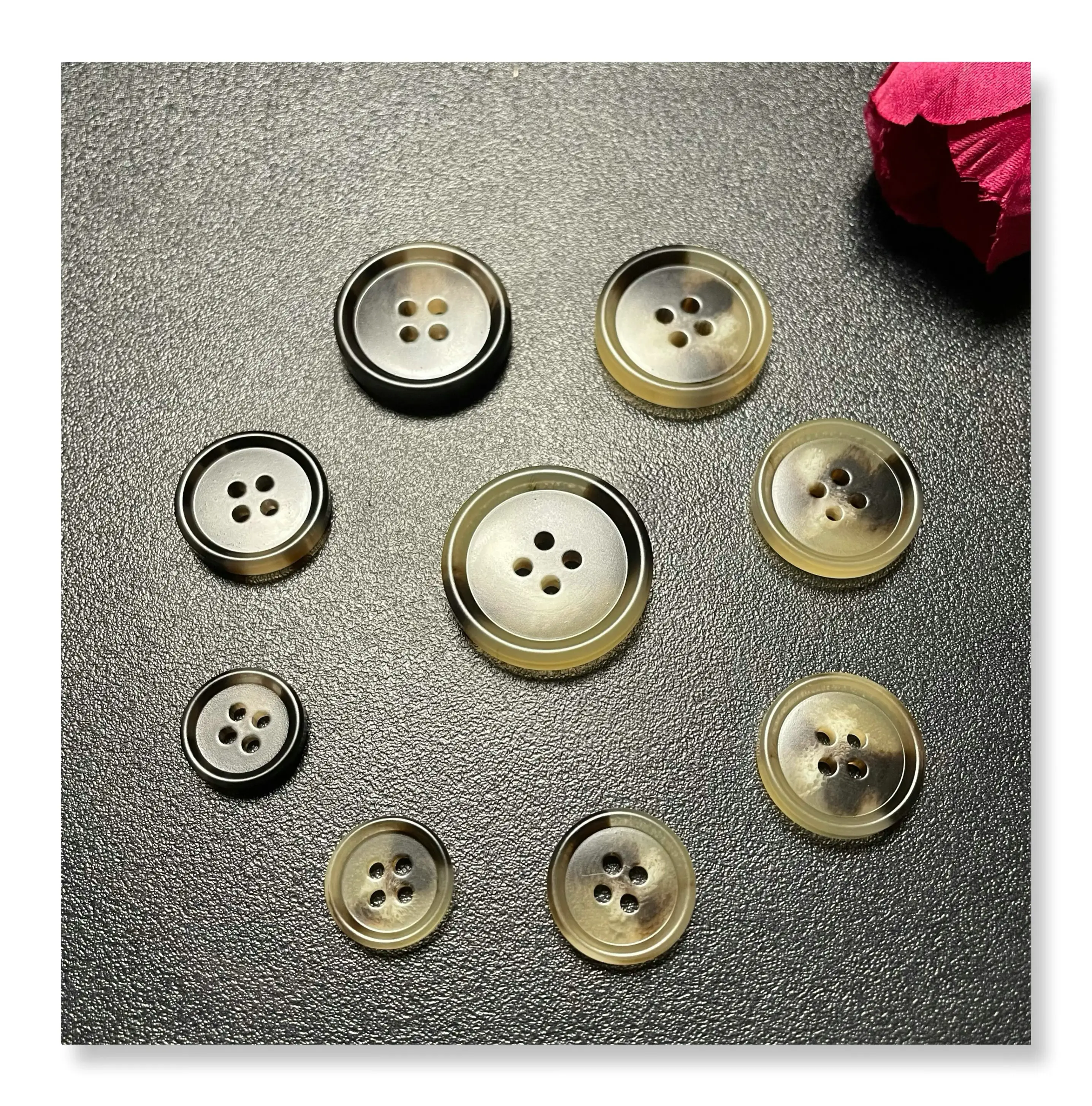 Wholesale High Quality Customized Polyester Button Men Shirt Suit Buttons Green Material