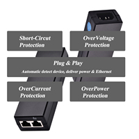 Injecteur POE actif REVODATA 2.5G 30W IEEE802.3af/at jusqu'à 100 mètres pour caméra de sécurité Adaptateur PoE actif