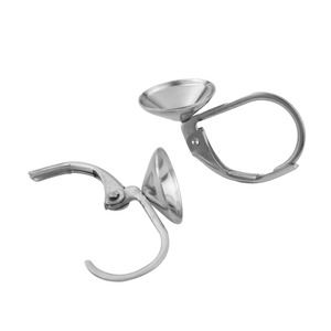 Clip de boucle d'oreille en acier inoxydable, boucle en fil d'oreille, pour fabrication à crochet, à l'arrière - Product Image 2
