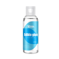 Prix de gros Colle comestible et décoration transparente de qualité alimentaire pour gâteau Adhésif non toxique Artisanat comestible Confiserie 50ml