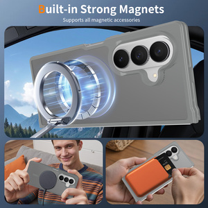 Étui de téléphone portable magnétique personnalisé antichoc gris ultra-luxe au toucher soyeux pour <span class=keywords><strong>Samsung</strong></span> Z Fold 8 – Vente en gros - Product Image 5