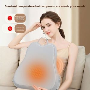 Coussin de massage intelligent à minuterie avec fonction musicale, pression, frottement et pétrissage pour les zones des épaules, du cou et de l'abdomen - Product Image 2