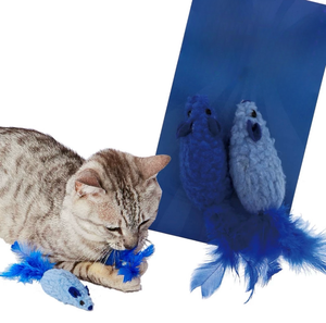 2025 nuevo diseño gato Teaser Rod juguete Océano Azul moderno estilo clásico ratón peludo y pluma esponjosa FÁBRICA DE China personalizable - Product Image 5