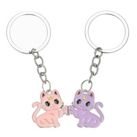 AM Hot-<strong>selling</strong> Cute Cartoon Crown Kitten Magnetic Keychain Pendant Gift for <strong>Best</strong> Friends, <strong>Bag</strong> and Car Ornament