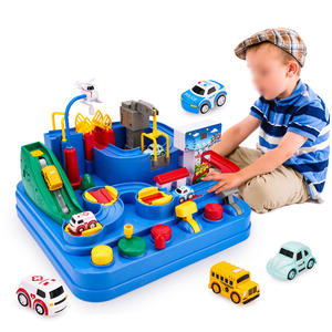 Jeu éducatif pour enfants Piste de stationnement Jeu d'accident de voiture Jouets Aventure de course automobile avec 4 mini voitures - Product Image 3