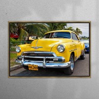 Grand Art Mural 3D Garage Imprimé Retro Car Lover Gift Picture Home Goods Wall Decor Digital Printed Painting on Canvas