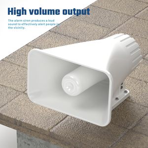 مكبر صوت إنذار ضد التسلل بهيكل ABS، 30 واط، 12 فولت تيار مستمر، أبيض، 120 ديسيبل، مقاوم للماء IP65، للاستخدام الخارجي، صفارة إنذار إلكترونية ثنائية النغمة - Product Image 1