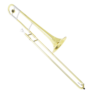 Trombone Contralto in Si bemolle, Strumento Musicale in Ottone Laccato Oro - Product Image 2