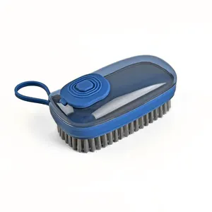 Distributeur de savon brosse à récurer nettoyant pour évier à vaisselle Pot brosse de nettoyage pour salle de bain douche évier tapis sol