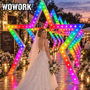 โครง<span class=keywords><strong>ไฟ</strong></span>นีออนแบบยืน WOWORK ปี 2026 สำหรับงานแต่งงาน ทางเดิน ซุ้มโค้ง <span class=keywords><strong>ไฟ</strong></span>สำหรับงานแต่งงาน งานอีเว้นท์ ฉากหลังเวที ตกแต่ง - Product Image 1