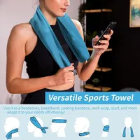 Écharpe et foulard rafraîchissants en maille 100% polyester, serviette absorbante pour les sports de plein air et la randonnée