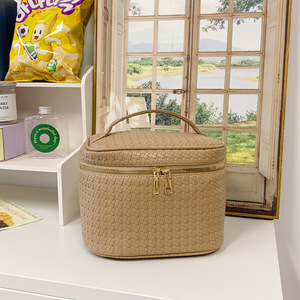 Wholesale Large Woven Cosmetic Bag Custom Logo Water Resistant Zipper Travel <b>Makeup</b> Organizer <b>for</b> Toiletry <b>Storage</b> - Product Image 6