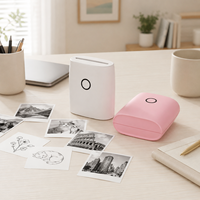 Design OEM Imprimante Photo Mini de Poche 2 Pouces, Imprimante Couleur Portable Sans Fil pour Téléphone Mobile