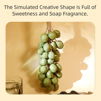 Savon aux raisins écologique avec texture réaliste parfum de fruits naturels emballage avec logo personnalisé
