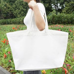 Tote Bag Reusable Customized Letter Logo <b>Printed</b> Shopping Oversized Cotton Canvas Active Lifestyle Sporty for Gym - Product Image 5