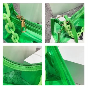 Wholesale Customized Fashion Transparent Fashion Acrylic Chain Shoulder Women Crossbody Clutch Bag Handbag <strong>Candy</strong> Pvc Ladys Bags - Product Image 3