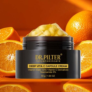 Crème hydratante pour le visage à base de capsules de vitamine C, crème de remplissage pour capsules de vitamine C, crème de blanchiment à la vitamine C, crème anti-<span class=keywords><strong>rides</strong></span> réparatrice, crème pour le visage anti-âge dorée - Product Image 4