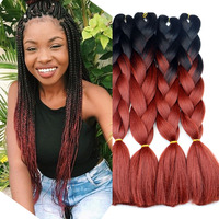 Synthetic private label braiding pre stretched expression super jumbo braid crochet braids for african hair