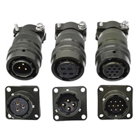 Conector Circular Serie MIL-DTL-26482 MS3116F12 MS3112E12, Enchufe y Receptáculo de Acoplamiento Tipo Bayoneta, Contacto para Soldar