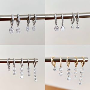 多风格几何立方氧化锆耳环925银18k镀金防过敏时尚女性饰品 - Product Image 2