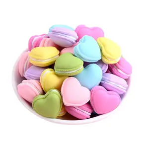 Miniature simulation fake food resin Love Macarons Cabochon Craft for Play DIY Doll House Toy