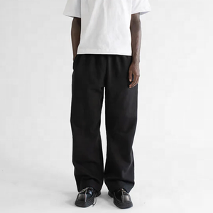 Pantaloni della tuta oversize personalizzati a gamba tesa da <span class=keywords><strong>uomo</strong></span> larghi in cotone Jogging da <span class=keywords><strong>uomo</strong></span> - Product Image 4