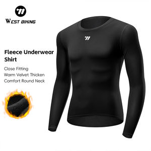 WEST BIKING Couche de base de cyclisme personnalisée Vêtements thermiques confortables à manches longues Sports Ski Running <span class=keywords><strong>Sous</strong></span>-vêtements d'<span class=keywords><strong>hiver</strong></span> Chemises - Product Image 1
