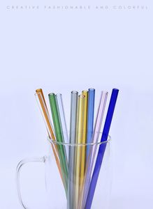 Pailles ondulées réutilisables en verre, résistantes à la chaleur, colorées, design tendance, personnalisables, vente en gros, OEM - Product Image 6