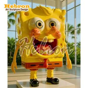 Escultura de dibujos animados personalizada de fábrica para exteriores, escultura de resina de fibra de vidrio de <span class=keywords><strong>Bob</strong></span> <span class=keywords><strong>Esponja</strong></span>, decoración para centros comerciales y parques - Product Image 6