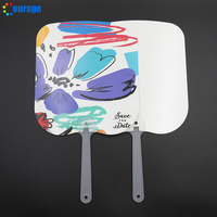 Éventail Vierge de Sublimation pour Promotion Publicitaire d'Été, Rond en Plastique PVC, Personnalisation Culturelle, Impression à Sublimation, Éventails Blanches