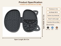 Einteiliges Silikon-Kätzchen-Leckpad 29 cm x 19 cm mit Zungengriff-Noppen für gelangweilte Hauskatzen – OEM-Käufer