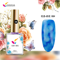 Marque privée Fleur Naturelle Fée Gel Vernis À Ongles Semi-Permanent Soak Off Gel UV pour Manucure Gel De Fleurs Séchées