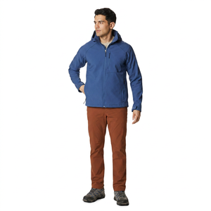 Finer Threads Premium Quality Private Label Men's Waterproof Hooded Softshell Jacket with Front Logo-Low MOQ & Price - Product Image 1