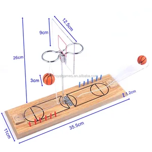 2 oyuncu ahşap Mini masaüstü basketbol çekim oyunu oyuncak, masaüstü mini basketbol oyunu