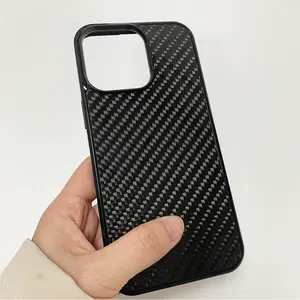 Hot Sale Shockproof Durable Glossy Black Carbon Fiber Phone Case For Latest Iphone Cases 12 13 14 15