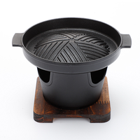 Grill coréen en fonte d'aluminium, mini-grill portable sans fumée pour une personne, quatre tailles disponibles, plaque de barbecue d'extérieur