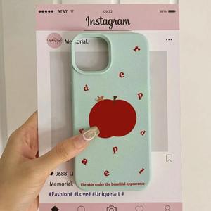 เคสโทรศัพท์มือถือลายหนังพิมพ์ลายแอปเปิ้ลใหญ่หวานๆ สำหรับ iPhone X Xr Xs <span class=keywords><strong>11</strong></span> 12 13 14 15 16 17 Pro Max - Product Image 3