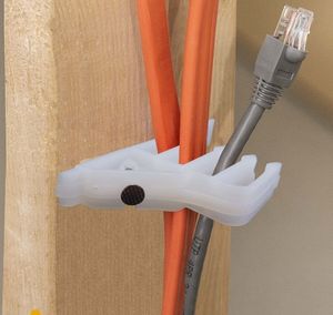 Weißer Kabelstapelhalter Drahtkabel-Befestigungsnagel Elektrisch Isolierter Kabelorganisator für 4 Kabel - Product Image 6