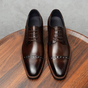 รองเท้าหนังหรูหราแฟชั่นใหม่ปี 2026 รองเท้าเดรสผู้ชายคุณภาพสูง รองเท้าหนังผู้ชายทำมือสไตล์อิตาลีและรองเท้าอ็อกซ์ฟอร์ด - Product Image 3