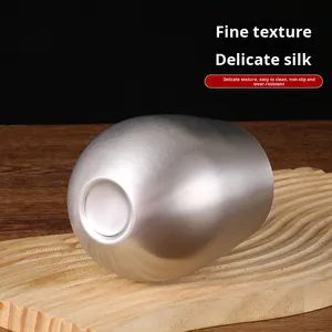 Gelas Anggur Bentuk Telur 17oz dari Baja Tahan Karat, Cangkir Kopi Dinding Tunggal, Mug Minum Logam yang Dapat Digunakan Kembali untuk Penggunaan di Bar, Pesta, Restoran - Product Image 2