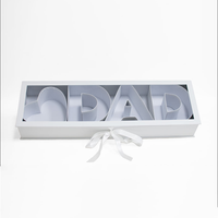 Bonudy Nouveau Luxe Hommes Fête des Pères Cadeau Papier Cadeau Ensembles Papa Fleur Boîte D'emballage Pour Papa