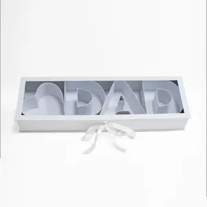 Bonudy New Luxury Mens Fathers Day Gift Paper Gift Sets Dad Flower Packaging Box For Dad