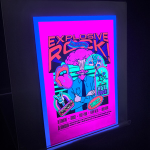 Impresiones de Arte de Anime con Tinta de Neón Personalizada, Colores Vibrantes, Impresión Digital en Papel con Acabado Fluorescente, Póster de Fanart de Películas/Videogames - Product Image 1