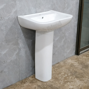 Lavabo sur pied en céramique à faible coût <span class=keywords><strong>de</strong></span> l'usine <span class=keywords><strong>de</strong></span> Chaozhou, lavabo <span class=keywords><strong>de</strong></span> <span class=keywords><strong>salle</strong></span> <span class=keywords><strong>de</strong></span> <span class=keywords><strong>bain</strong></span> autoportant anti-taches avec glaçure brillante - Product Image 3